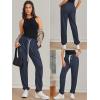 imageATHMILE Baggy Sweatpants for Women with PocketsLounge Womens Pajams PantsWomens Running Joggers Fall Clothes Outfits 2025Dark Blue