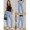 imageATHMILE Baggy Sweatpants for Women with PocketsLounge Womens Pajams PantsWomens Running Joggers Fall Clothes Outfits 2025Light Blue
