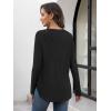 imageATHMILE Long Sleeve Shirts for Women Fall Outfit 2025 Fashion Casual T Shirt Round Neck Basic Loose Tunic TopsBlack