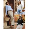 imageATHMILE Long Sleeve Shirts for Women Fall Outfit 2025 Fashion Casual T Shirt Round Neck Basic Loose Tunic TopsBlue