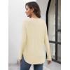 imageATHMILE Long Sleeve Shirts for Women Fall Outfit 2025 Fashion Casual T Shirt Round Neck Basic Loose Tunic TopsCream