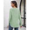 imageATHMILE Long Sleeve Shirts for Women Fall Outfit 2025 Fashion Casual T Shirt Round Neck Basic Loose Tunic TopsGrey Green