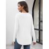imageATHMILE Long Sleeve Shirts for Women Fall Outfit 2025 Fashion Casual T Shirt Round Neck Basic Loose Tunic TopsWhite
