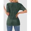 imageATHMILE Summer Tops for Women 2025 Short Sleeve V Neck Sweaters Dressy Casual Blouses Lightweight Thin Knit Fashion ShirtsGrey Green