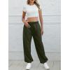 imageATHMILE Sweatpants Women Baggy Lounge Pants Workout Gym Active High Waisted Comfy Joggers for Women Fall Clothes 2025Army Green