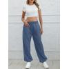 imageATHMILE Sweatpants Women Baggy Lounge Pants Workout Gym Active High Waisted Comfy Joggers for Women Fall Clothes 2025Gray Blue