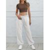 imageATHMILE Sweatpants Women Baggy Lounge Pants Workout Gym Active High Waisted Comfy Joggers for Women Fall Clothes 2025White