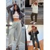 imageATHMILE Sweatpants Women Fall Fashion 2025 Baggy Joggers Workout Lounge Lightweight Comfy High Waisted Athletic Sweat PantsBlack