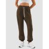 imageATHMILE Sweatpants Women Fall Fashion 2025 Baggy Joggers Workout Lounge Lightweight Comfy High Waisted Athletic Sweat PantsBrown