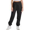 imageATHMILE Sweatpants Women Fleece Pockets Winter Fall Fashion Baggy Lounge Pants JoggersBlack