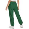 imageATHMILE Sweatpants Women Fleece Pockets Winter Fall Fashion Baggy Lounge Pants JoggersDark Green