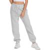 imageATHMILE Sweatpants Women Fleece Pockets Winter Fall Fashion Baggy Lounge Pants JoggersGrey