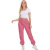 imageATHMILE Sweatpants Women Fleece Pockets Winter Fall Fashion Baggy Lounge Pants JoggersHot Pink