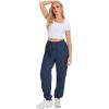 imageATHMILE Sweatpants Women Fleece Pockets Winter Fall Fashion Baggy Lounge Pants JoggersNavy
