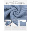 imageATHMILE Womens 2025 Fall Long Sleeve Pullover Ribbed Knit Sweater Low Mock Neck Slim Fit Basic Casual Tee TopsDusty Blue