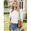 imageATHMILE Womens 34 Sleeve Tops Fall Dressy Casual Blouses for Women 2025 Fashion Cute Crewneck Shirts Work Business TeesWhite