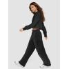 imageATHMILE Womens Cargo Sweatpants Casual Baggy Fleece High Waisted Joggers PantsBlack