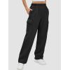 imageATHMILE Womens Cargo Sweatpants Casual Baggy Fleece High Waisted Joggers PantsBlack