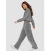imageATHMILE Womens Cargo Sweatpants Casual Baggy Fleece High Waisted Joggers PantsDark Gray