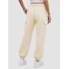 imageATHMILE Womens Cargo Sweatpants Oversized Fleece Joggers Fall Fashion Outfits Y2k Clothes 2024 with PocketsApricot