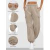 imageATHMILE Womens Cargo Sweatpants Oversized Fleece Joggers Fall Fashion Outfits Y2k Clothes 2024 with PocketsCoffeegrey