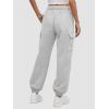 imageATHMILE Womens Cargo Sweatpants Oversized Fleece Joggers Fall Fashion Outfits Y2k Clothes 2024 with PocketsGray