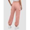 imageATHMILE Womens Cargo Sweatpants Oversized Fleece Joggers Fall Fashion Outfits Y2k Clothes 2024 with PocketsLightpink