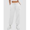imageATHMILE Womens Cargo Sweatpants Oversized Fleece Joggers Fall Fashion Outfits Y2k Clothes 2024 with PocketsWhite