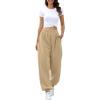 imageATHMILE Womens High Waisted Sweatpants Workout Active Joggers Pants Baggy Lounge BottomsLightkhaki
