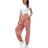 imageATHMILE Womens High Waisted Sweatpants Workout Active Joggers Pants Baggy Lounge BottomsPink