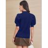 imageATHMILE Womens Puff Short Sleeve Sweater Tops 2025 Spring Summer Fall Trendy Casual T Shirts BlousesAnavy Blue