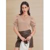 imageATHMILE Womens Puff Short Sleeve Sweater Tops 2025 Spring Summer Fall Trendy Casual T Shirts BlousesBbeige