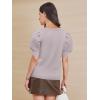 imageATHMILE Womens Puff Short Sleeve Sweater Tops 2025 Spring Summer Fall Trendy Casual T Shirts BlousesBgrey Purple