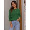 imageATHMILE Womens Sweaters Knit Long Sleeve Pullover Tops Trendy Dressy Business Casual Winter Clothes Outfit Fashion 2025Grey Green