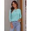 imageATHMILE Womens Sweaters Knit Long Sleeve Pullover Tops Trendy Dressy Business Casual Winter Clothes Outfit Fashion 2025Sky Blue