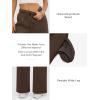 imageATHMILE Womens Sweatpants 2025 Fall Baggy Wide Leg Sweatpant Fleece Lined Straight Leg Sweat PantsBrown