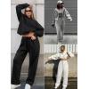 imageATHMILE Womens Sweatpants 2025 Fall Baggy Wide Leg Sweatpant Fleece Lined Straight Leg Sweat PantsBrown