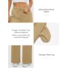 imageATHMILE Womens Sweatpants 2025 Fall Baggy Wide Leg Sweatpant Fleece Lined Straight Leg Sweat PantsLight Brown