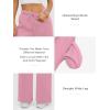imageATHMILE Womens Sweatpants 2025 Fall Baggy Wide Leg Sweatpant Fleece Lined Straight Leg Sweat PantsPink
