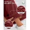 imageATHMILE Womens Sweatpants 2025 Fall Baggy Wide Leg Sweatpant Fleece Lined Straight Leg Sweat PantsWine Red