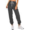 imageATHMILE Baggy Sweatpants for Women with PocketsLounge Womens Pajams PantsWomens Running Joggers Fall Clothes Outfits 2025Balck Grey