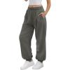 imageATHMILE Sweatpants Women Baggy Lounge Pants Workout Gym Active High Waisted Comfy Joggers for Women Fall Clothes 2025Dark Grey