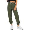 imageATHMILE Sweatpants Women Fall Fashion 2025 Baggy Joggers Workout Lounge Lightweight Comfy High Waisted Athletic Sweat PantsArmygreen