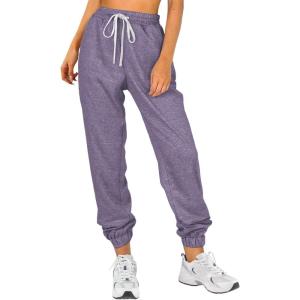 imageATHMILE Baggy Sweatpants for Women with PocketsLounge Womens Pajams PantsWomens Running Joggers Fall Clothes Outfits 2025Light Purple