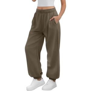 imageATHMILE Sweatpants Women Baggy Lounge Pants Workout Gym Active High Waisted Comfy Joggers for Women Fall Clothes 2025Coffee