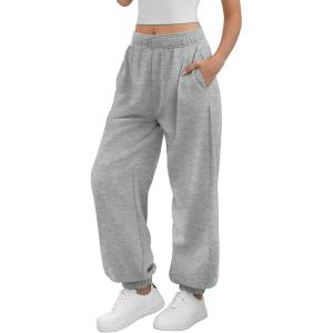 imageATHMILE Sweatpants Women Baggy Lounge Pants Workout Gym Active High Waisted Comfy Joggers for Women Fall Clothes 2025Grey