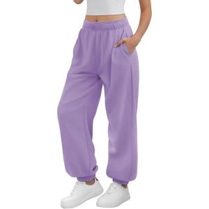 imageATHMILE Sweatpants Women Baggy Lounge Pants Workout Gym Active High Waisted Comfy Joggers for Women Fall Clothes 2025Light Purple