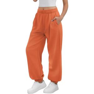 imageATHMILE Sweatpants Women Baggy Lounge Pants Workout Gym Active High Waisted Comfy Joggers for Women Fall Clothes 2025Orange