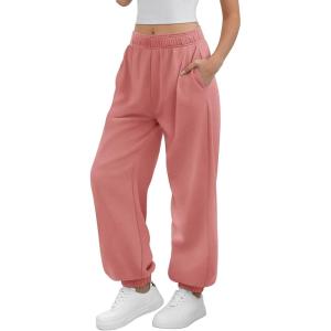imageATHMILE Sweatpants Women Baggy Lounge Pants Workout Gym Active High Waisted Comfy Joggers for Women Fall Clothes 2025Pink