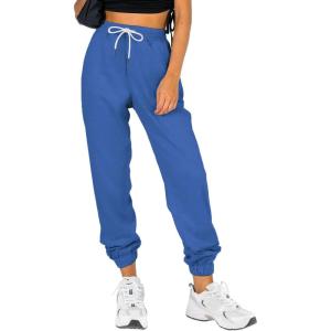 imageATHMILE Sweatpants Women Fall Fashion 2025 Baggy Joggers Workout Lounge Lightweight Comfy High Waisted Athletic Sweat PantsLakeblue